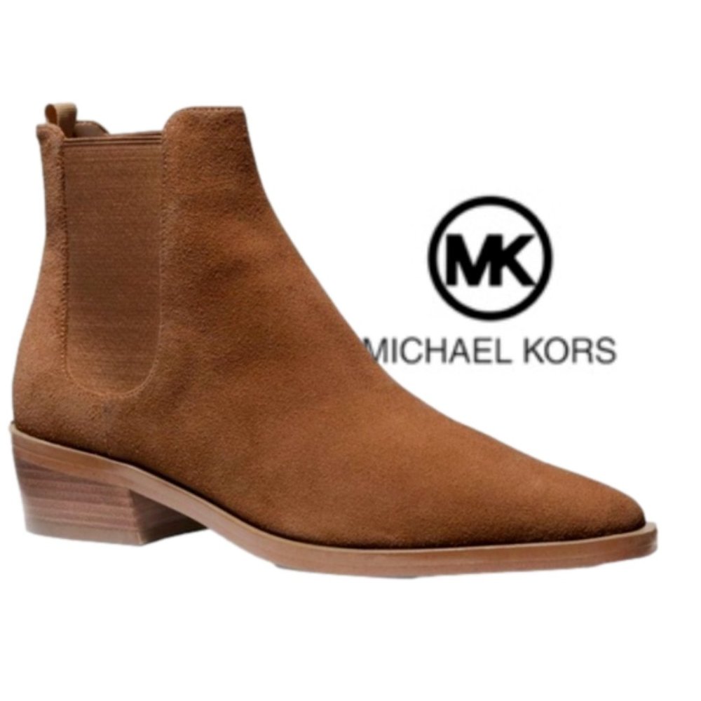 Michael Kors Lottie suede ankle boots in Amber colour, size 8.5